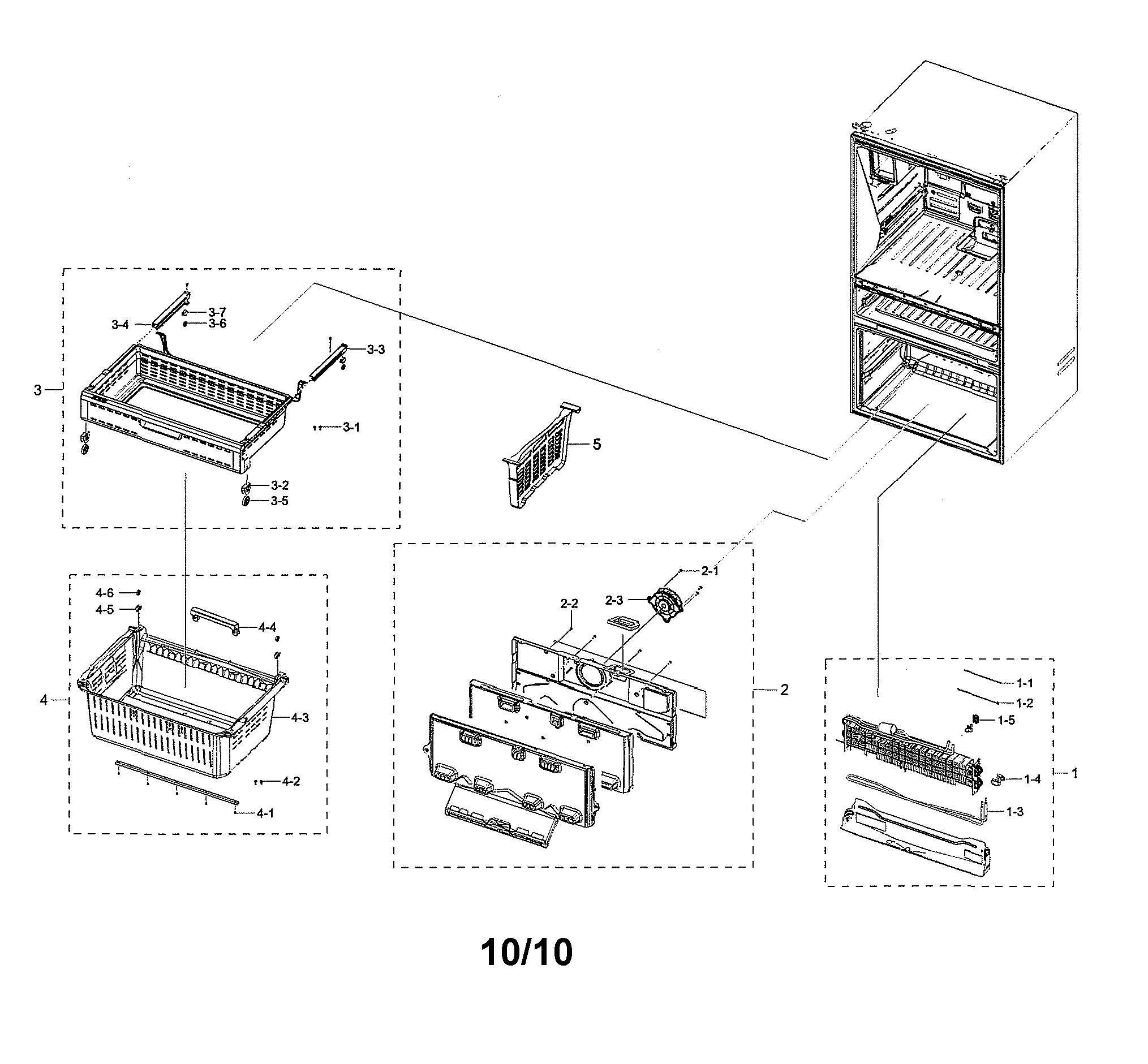 Samsung RF28R7351SG/AA-00 freezer diagram