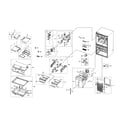 Samsung RF28R7351SG/AA-00 refrigerator shelves & drawers diagram