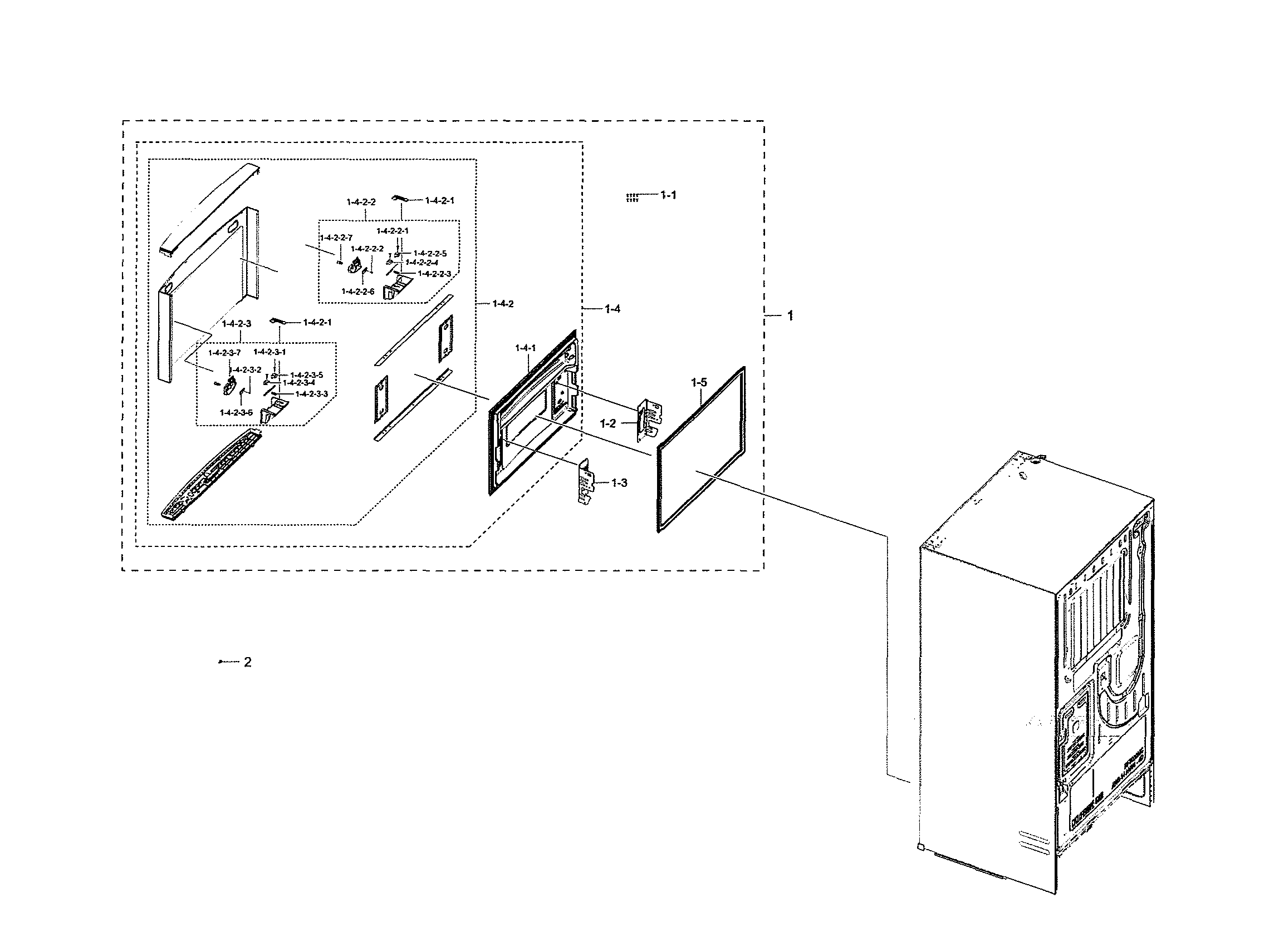 Samsung RF28R7351SG/AA-00 freezer door diagram