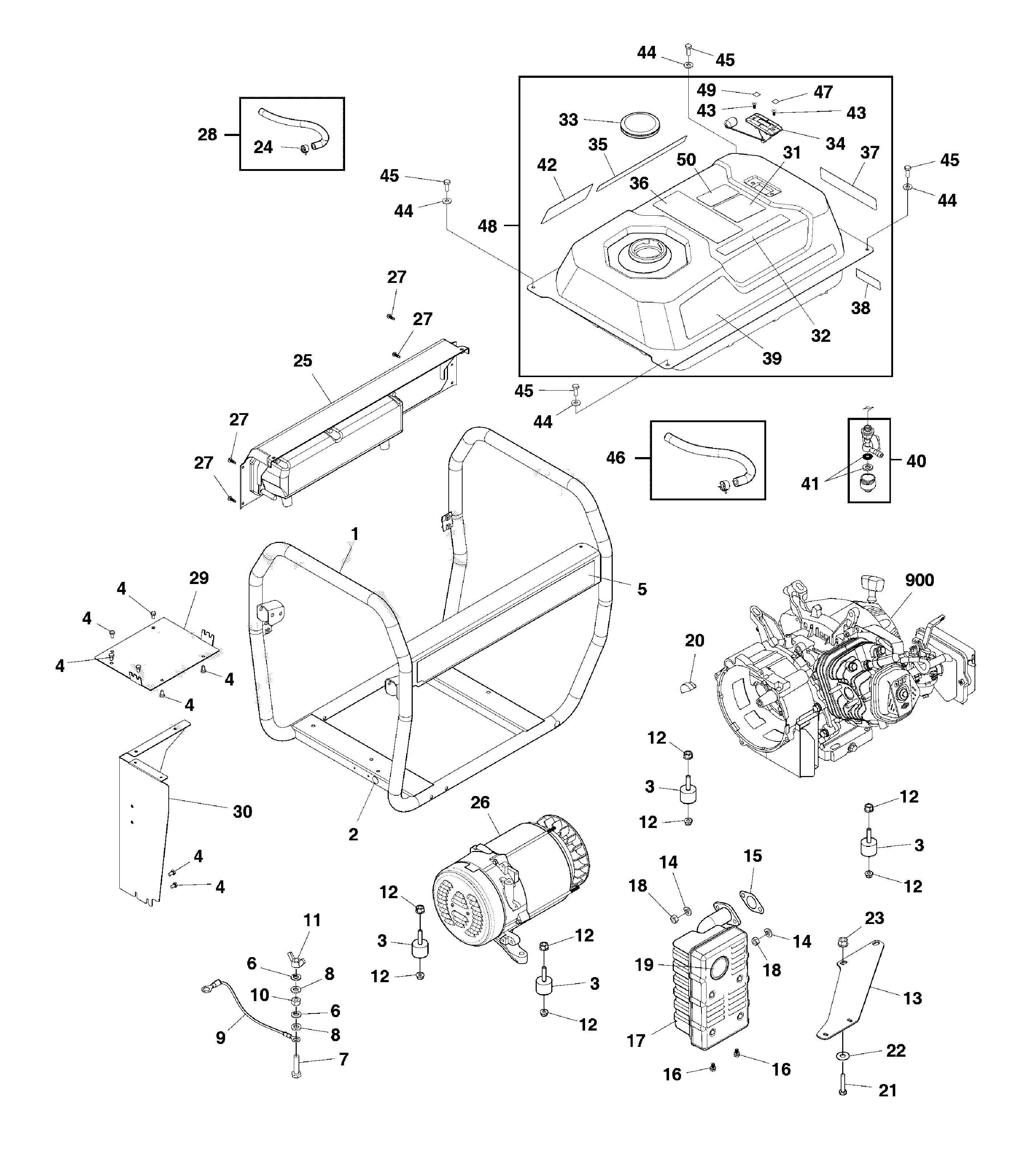 Craftsman CMXGGAS030790 main unit diagram