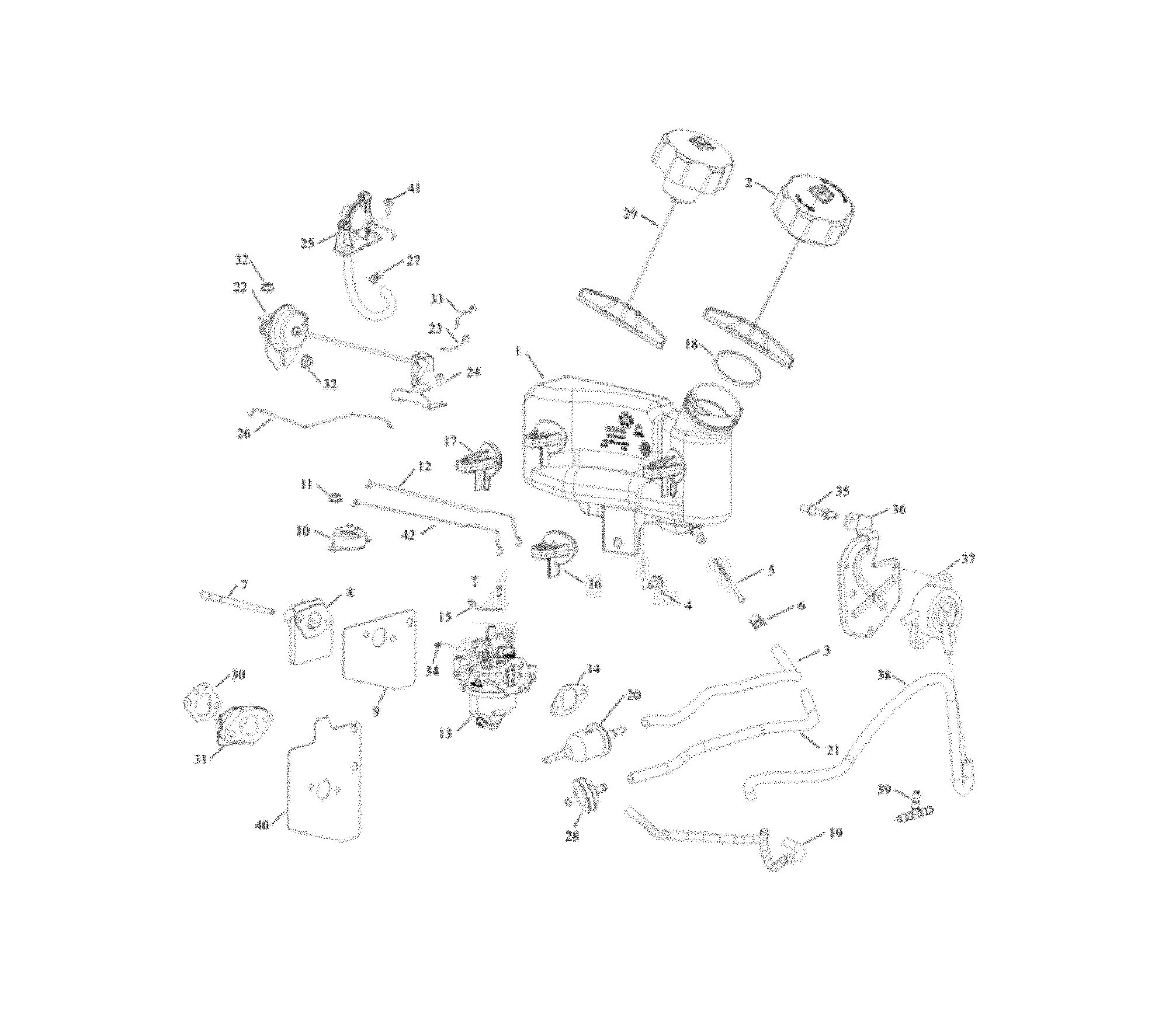 Husqvarna L321AHE-96794990100 fuel system diagram