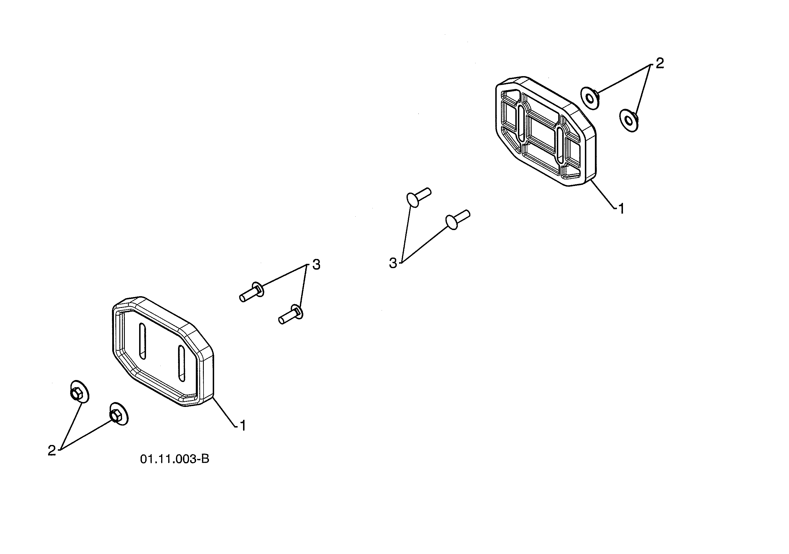 Poulan 12527HVX-96195001800 skid plate diagram