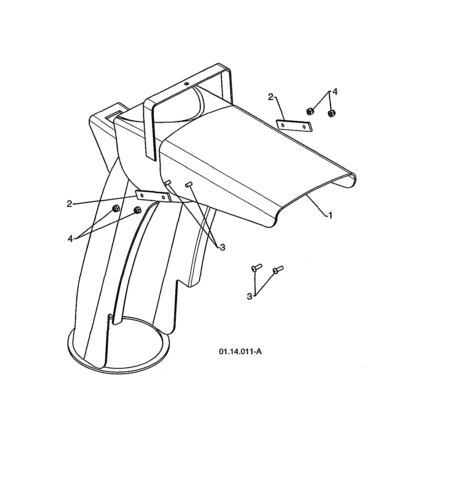 Poulan 12527HVX-96195001800 shield deflector diagram