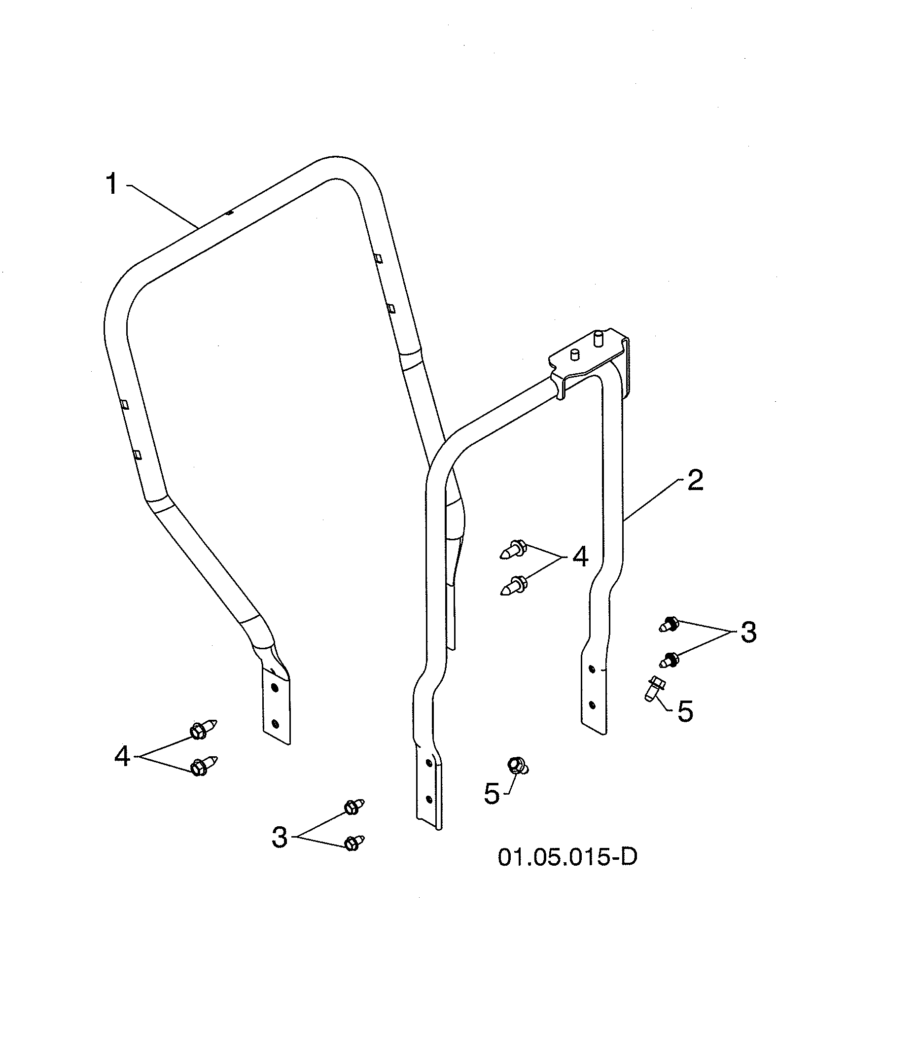 Poulan 12527HVX-96195001800 lower handle diagram