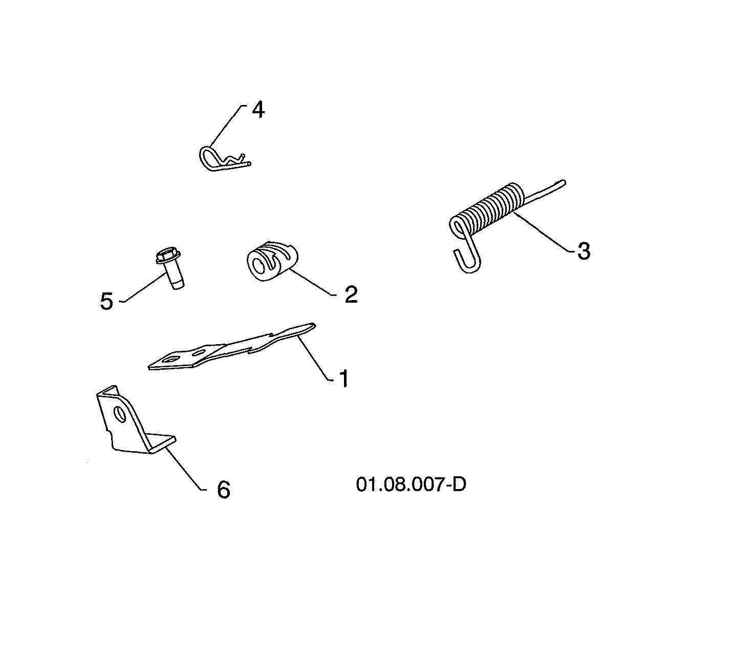 Poulan 12527HVX-96195001800 interlock spring & cam diagram