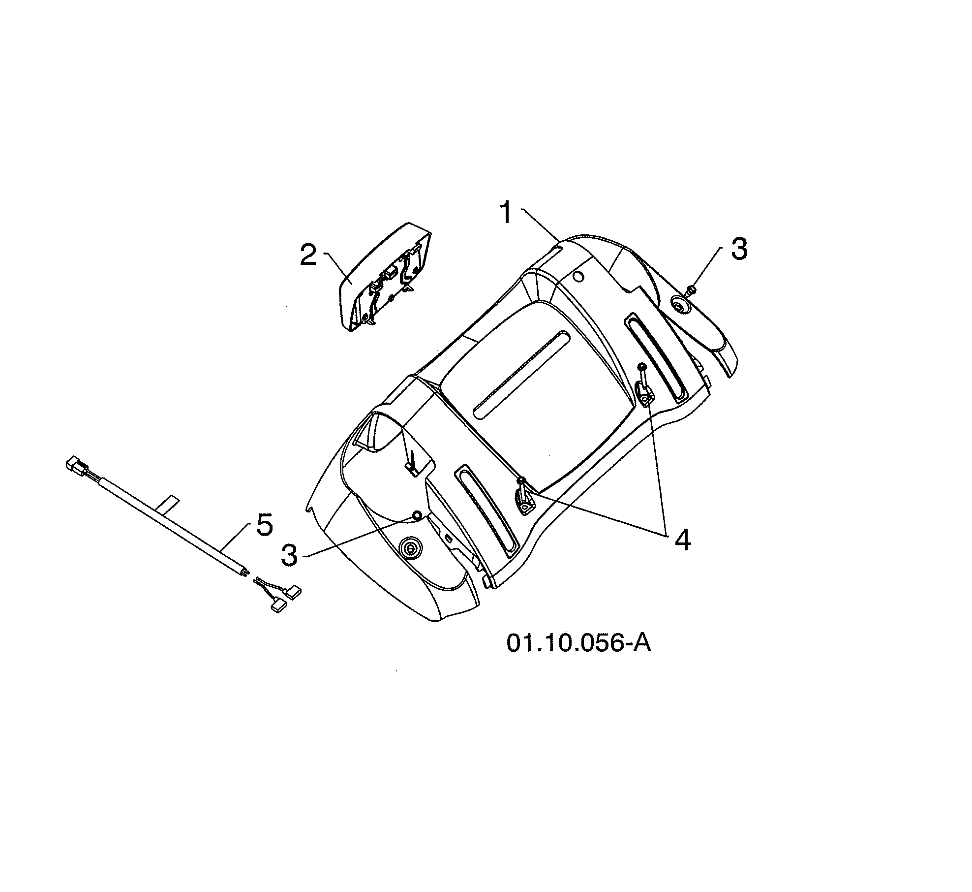 Poulan 12527HVX-96195001800 console panel/light diagram