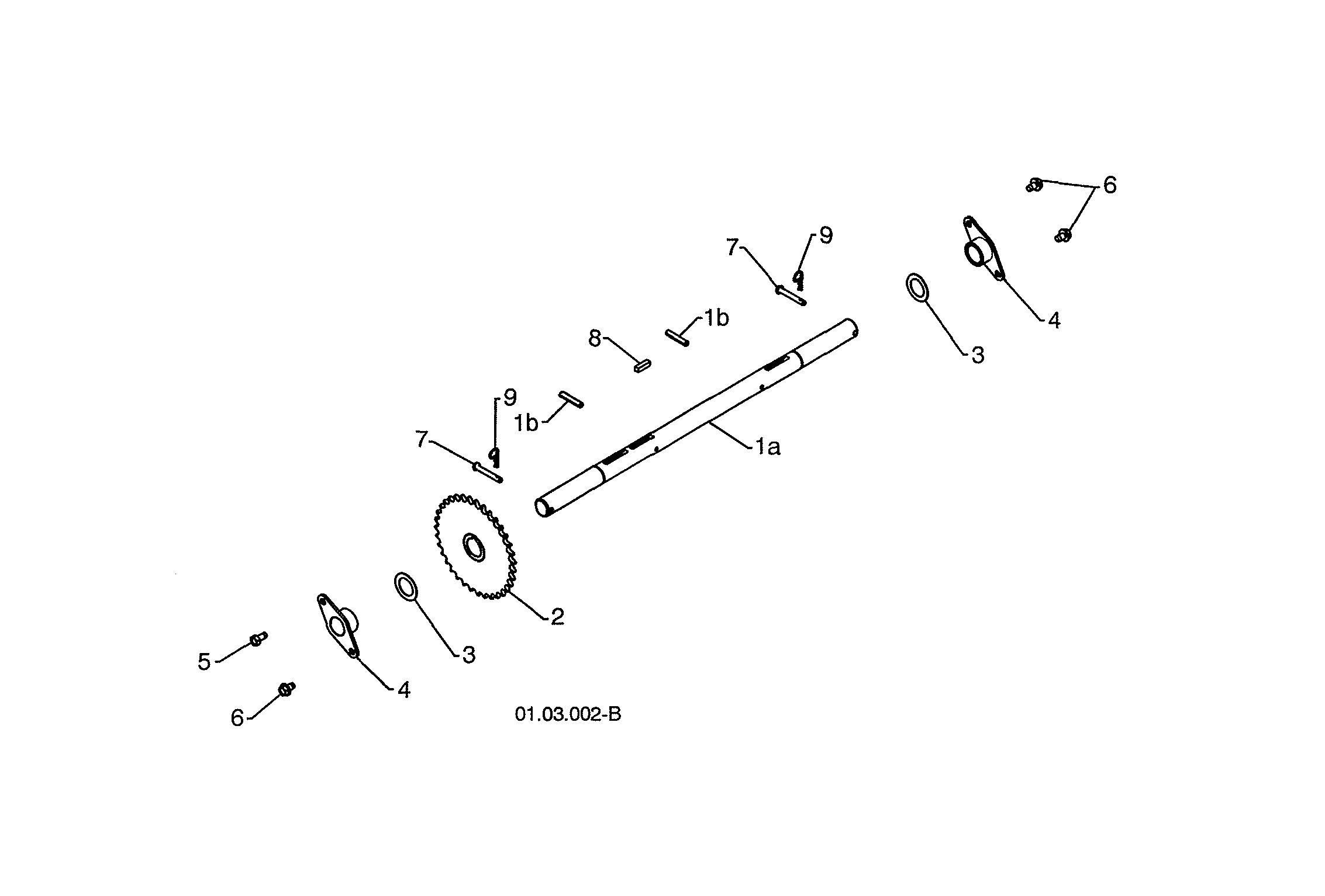 Poulan 12527HVX-96195001800 axle & shaft diagram