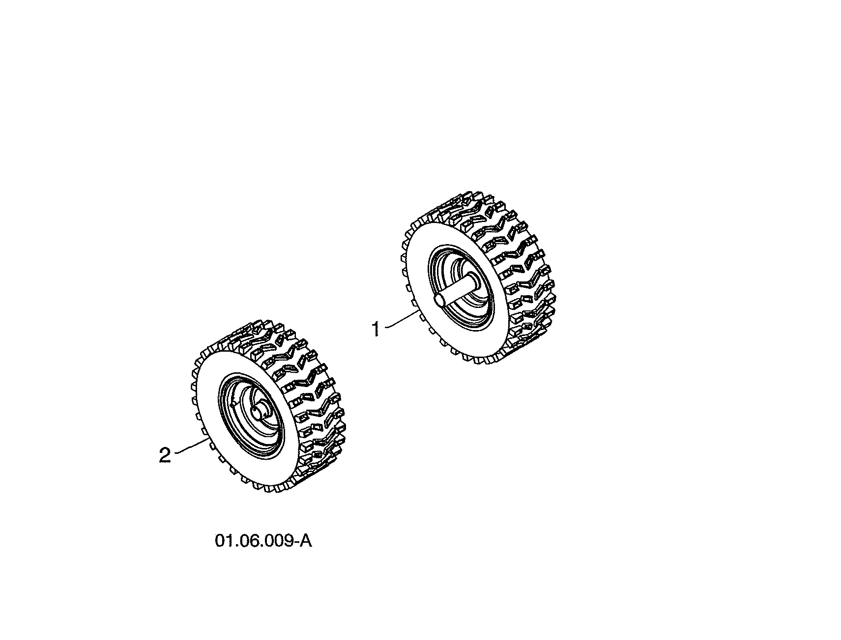 Poulan 12527HVX-96195001800 wheels diagram