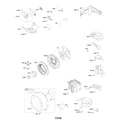 Poulan 96195001800 blower housing/shrouds/exhaust system diagram