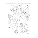 Frigidaire FAQE7111LW1 front panel/lint filter diagram