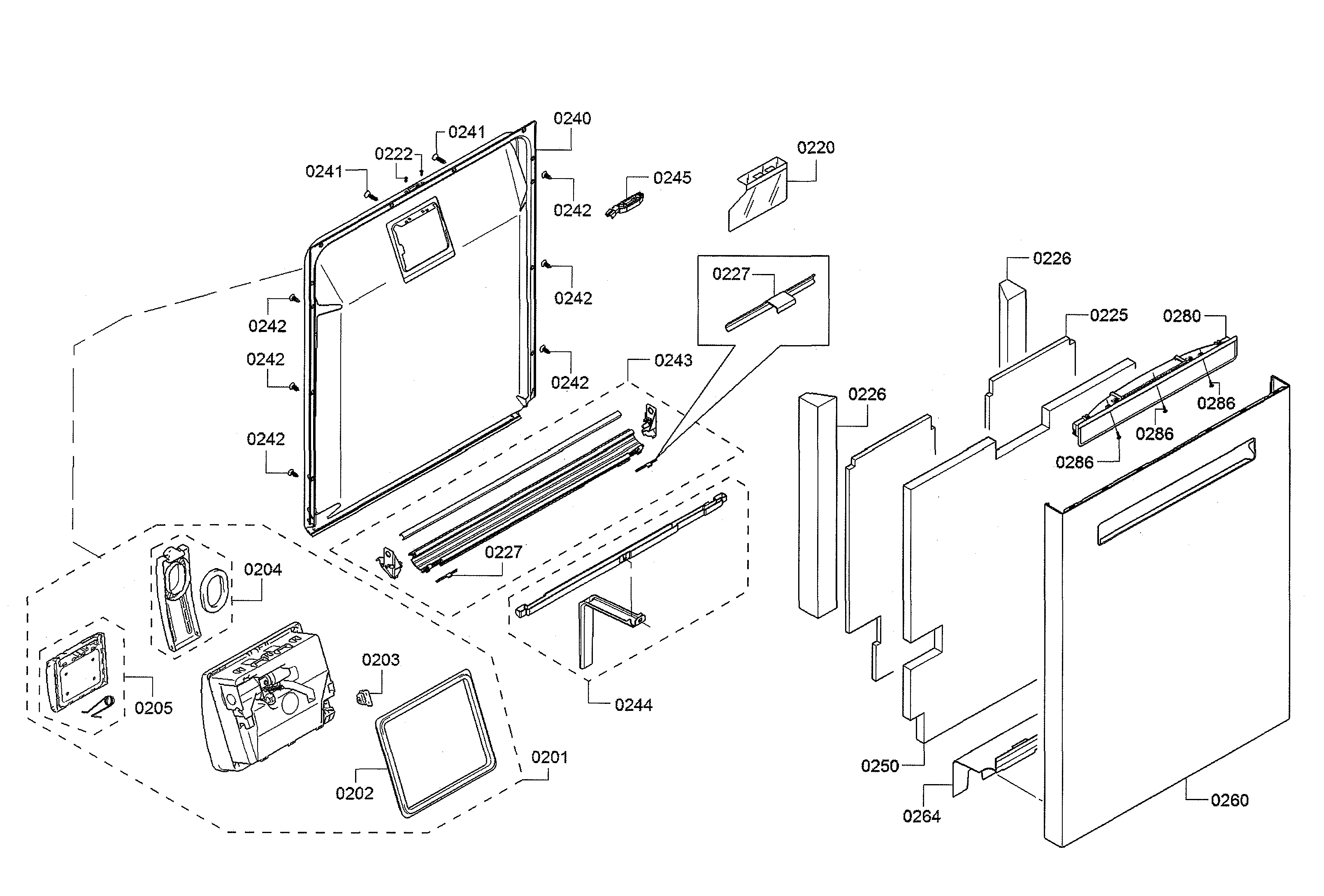 Bosch SHPM78W55N/10 door/dispenser diagram