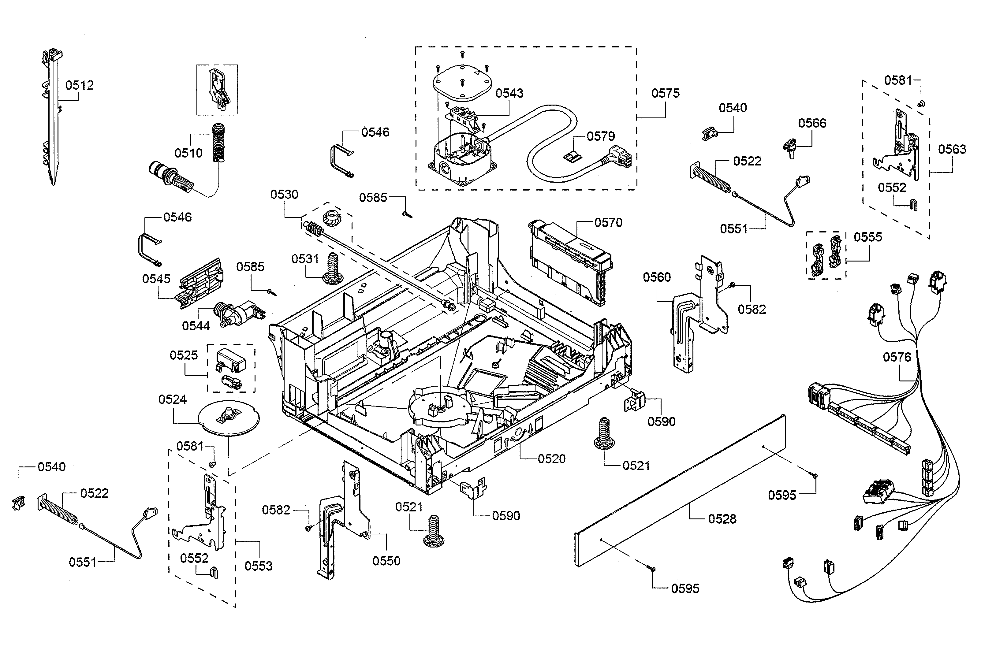 Bosch SHPM78W55N/10 base/power cord diagram