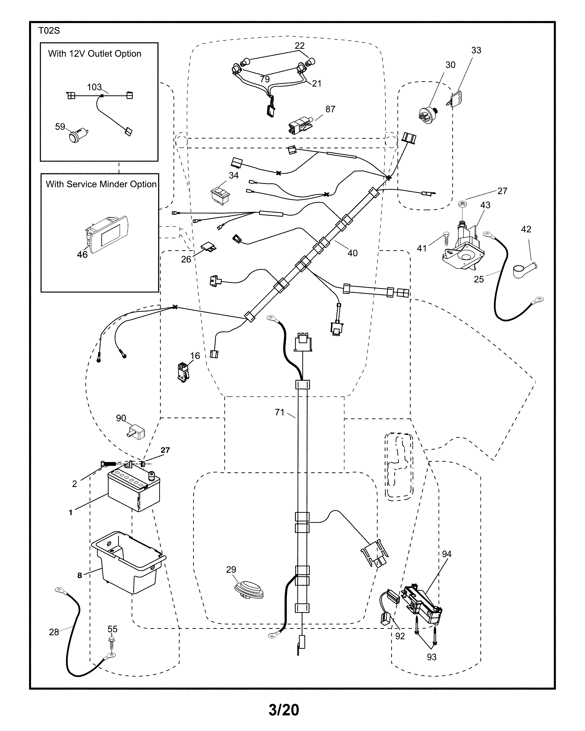 Ariens A21A42-96046005400 electrical diagram