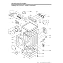 LG WM3900HBA/00 cabinet/control panel assembly diagram