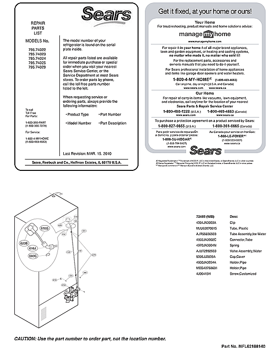 Kenmore Elite 79572482412 valve/water tube parts diagram