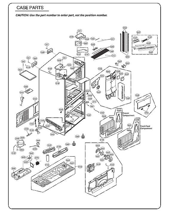 Kenmore Elite 79572482412 case parts diagram