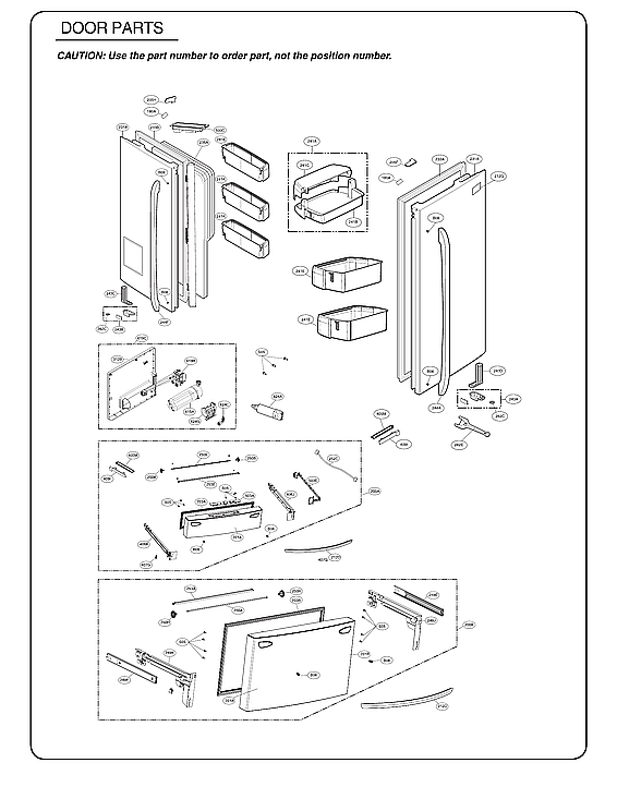 Kenmore Elite 79572482412 door parts diagram