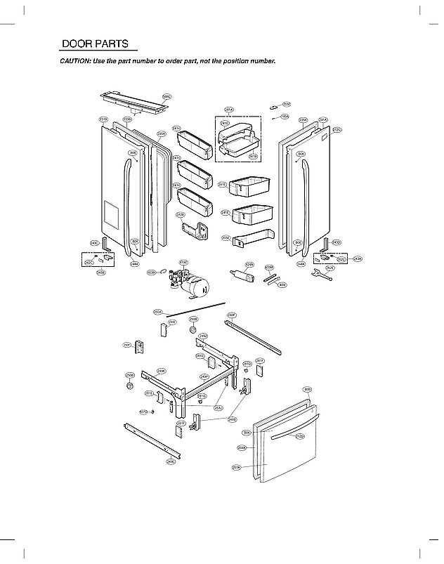 Kenmore Elite 79573153611 door parts diagram