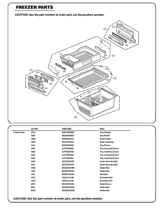 Kenmore Elite 79572053313 freezer parts diagram