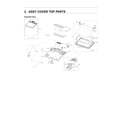 Samsung WA50R5200AW/US-00 top cover assy diagram