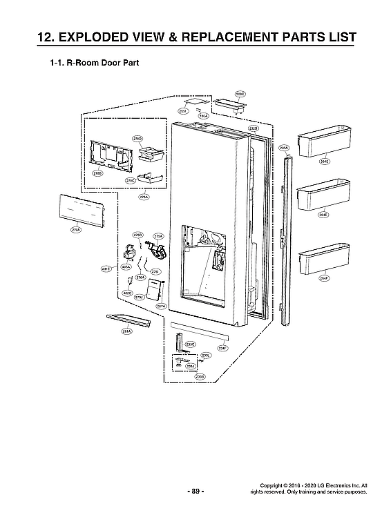 LG LUPXC2386N/00 r-room door parts diagram