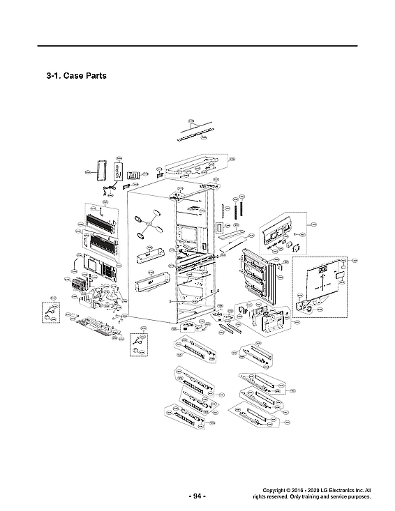 LG LUPXC2386N/00 case parts diagram