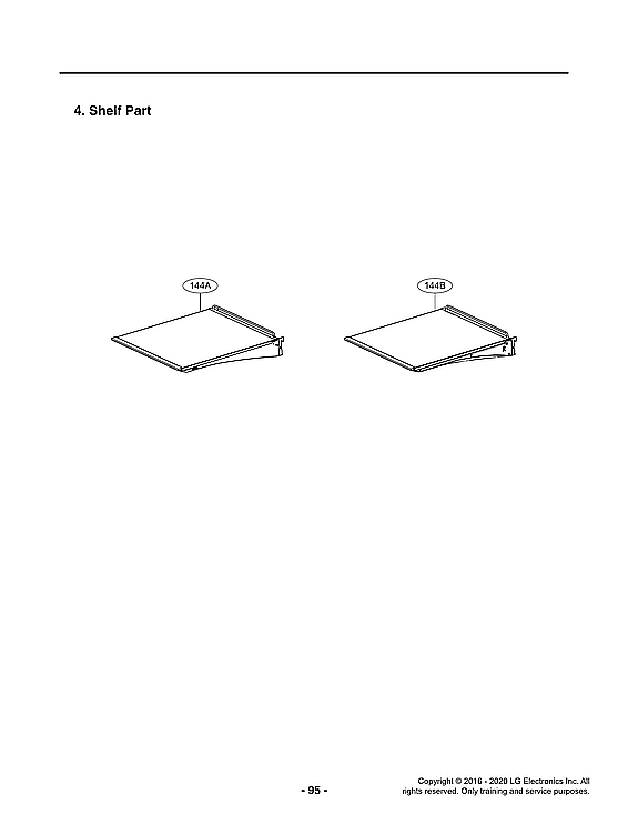LG LUPXC2386N/00 shelf parts diagram
