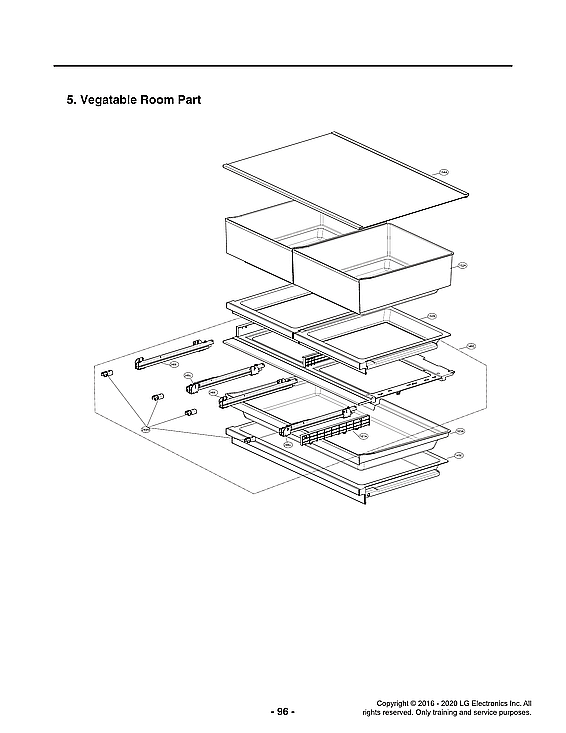 LG LUPXC2386N/00 vegetable room parts diagram