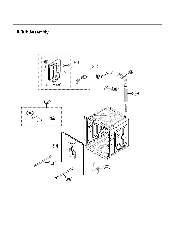 LG ADFD5448AT/00 tub assy diagram