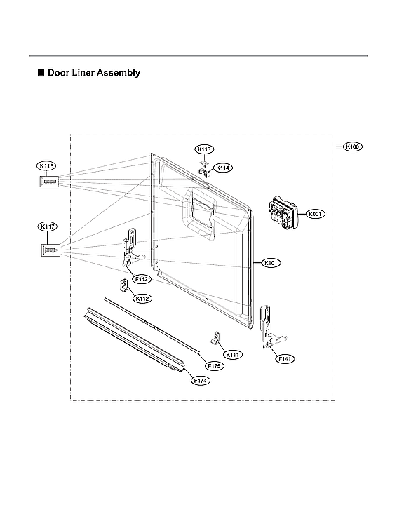 LG ADFD5448AT/00 door liner assy diagram