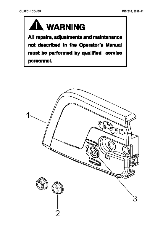 Poulan PR4218-967063801 clutch cover parts diagram