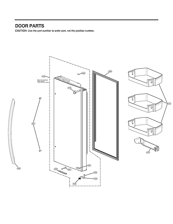 LG LRFXC2416S/01 refrigerator door parts diagram