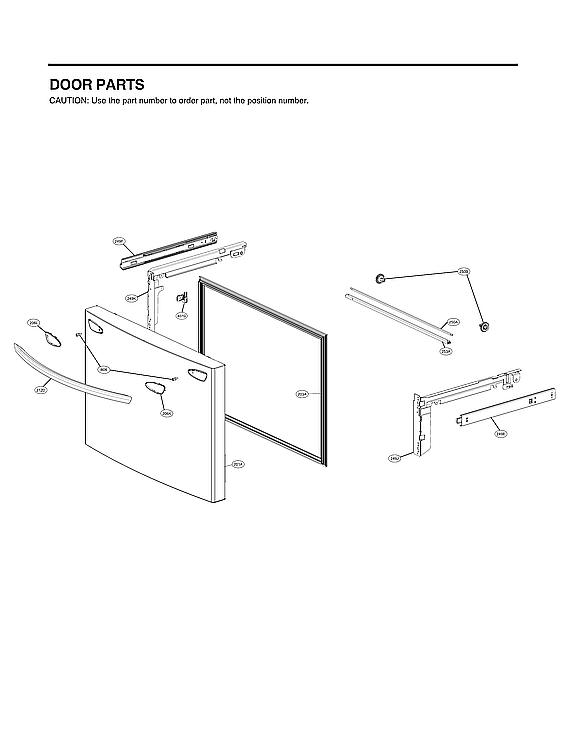 LG LRFXC2416S/01 freezer door parts diagram