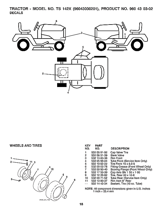 Husqvarna TS142X-96043030201 decals diagram