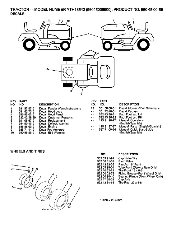 Husqvarna 96045005900 wheels diagram