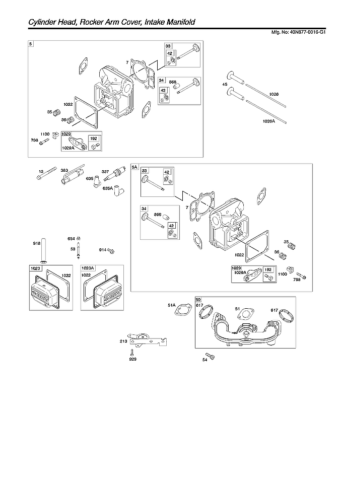 Husqvarna TS142X-96043030201 cylinder head/intake manifold diagram