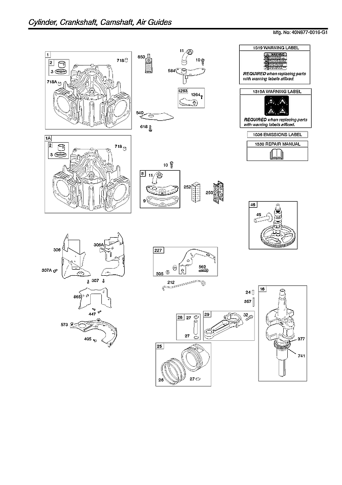 Husqvarna TS142X-96043030201 cylinder/crankshaft/camshaft diagram