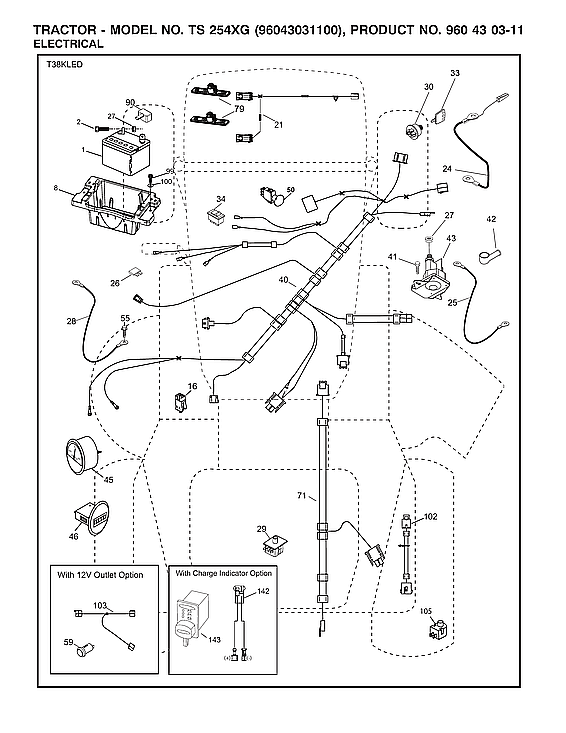 Husqvarna 96043031100 electrical diagram