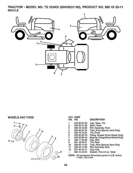 Husqvarna 96043031100 decals diagram