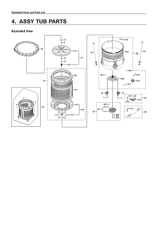 Samsung WA50R5400AV/US-00 tub assy diagram