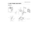 Samsung WA50R5400AV/US-00 frame case assy diagram
