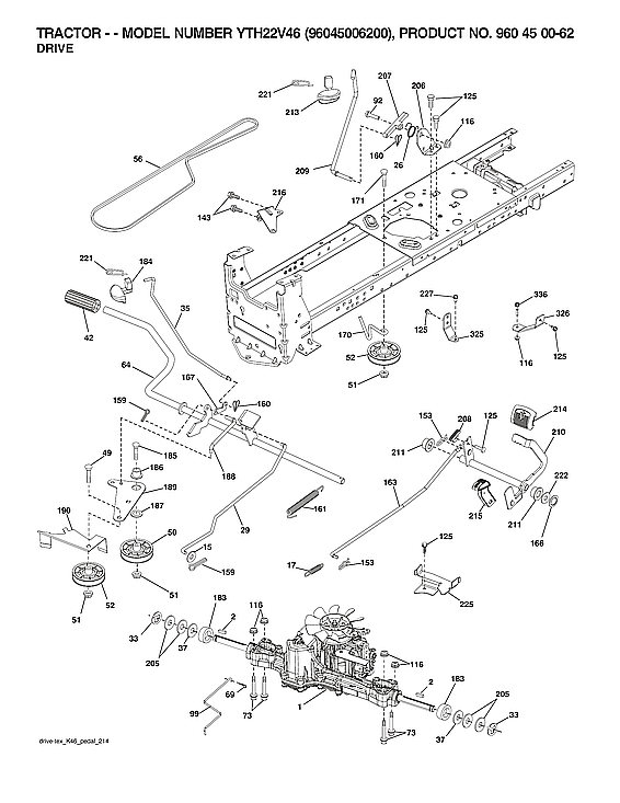 Husqvarna 96045006200 drive diagram
