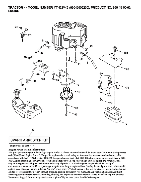 Husqvarna 96045006200 engine diagram