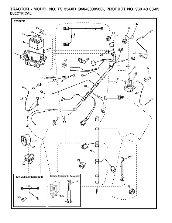 Husqvarna 96043030500 electrical diagram