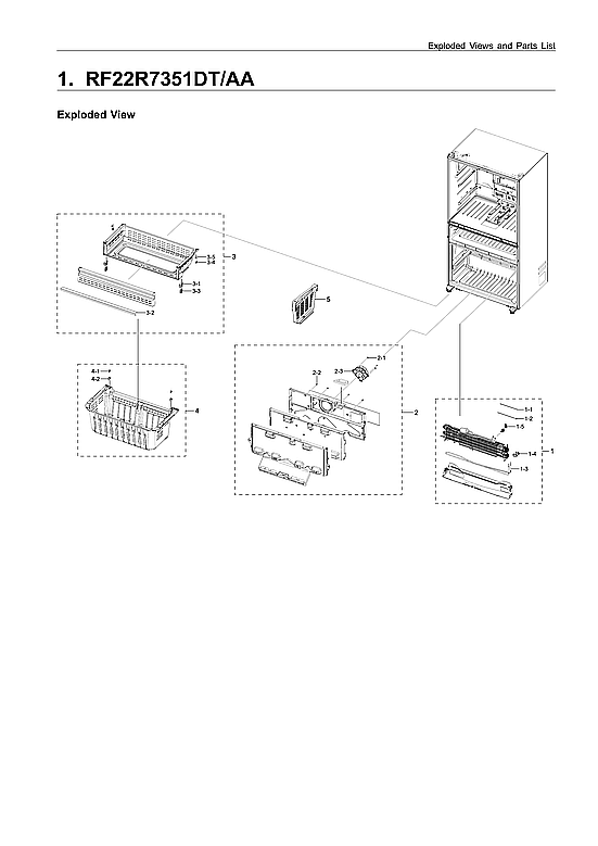 Samsung RF22R7351DT/AA-00 main unit diagram