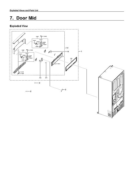 Samsung RF22R7351DT/AA-00 middle door diagram