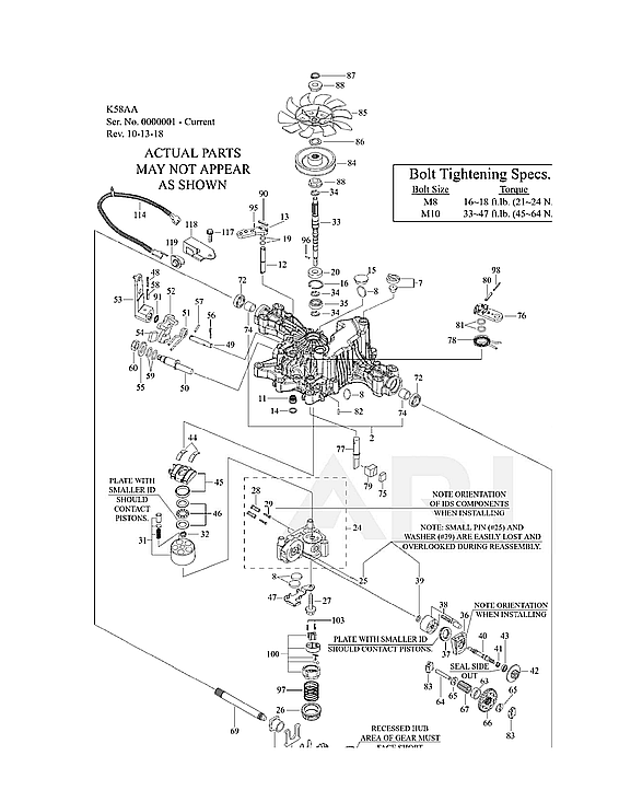 Husqvarna 96043031100 transaxle parts diagram