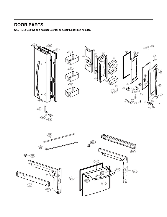 LG LFCS27596S/00 door parts diagram