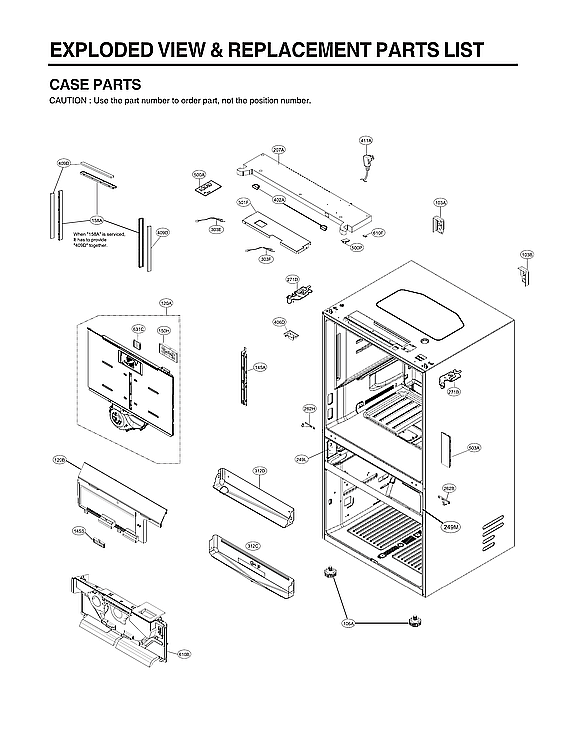 LG LRMDS3006D/00 case parts diagram