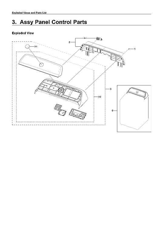 Samsung WA54R7600AW/US-00 control panel assy parts diagram